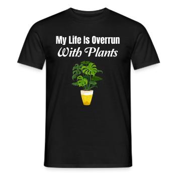 Funny botanist, landscaper, florist, - Men's T-Shirt - black - Front - AI Model Male 178 light (178cm)
