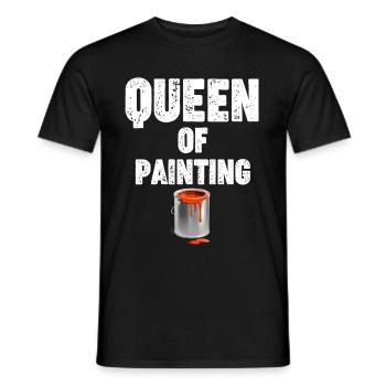 Queen of painting, house painter, - Men's T-Shirt - black - Front - AI Model Male 178 light (178cm)