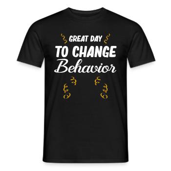 Gesch Grande journée pour changer de thérapeute comportemental - T-shirt homme - noir - Devant - AI Model Male 178 light (178cm)