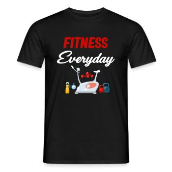 Fitness Every Day Enthusiasten Motivierendes - Männer T-Shirt - Schwarz - Vorne - AI Model Male 178 light (178cm)