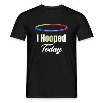 J’ai fait un cerceau aujourd’hui. Hooping - T-shirt homme - noir - Devant - AI Model Male 178 light (178cm)