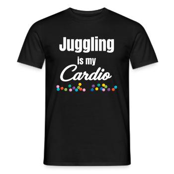 Juggling is my cardio-juggler bartender - Men's T-Shirt - black - Front - AI Model Male 178 light (178cm)
