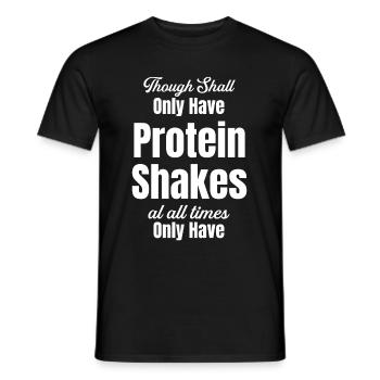 You should only ever eat protein shakes – - Men's T-Shirt - black - Front - AI Model Male 178 light (178cm)