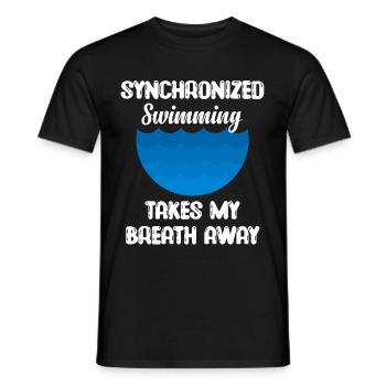 La natation synchronisée me coupe le souffle Ballerine - T-shirt homme - noir - Devant - AI Model Male 178 light (178cm)