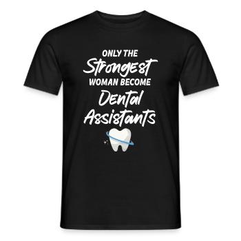 Only the strongest women will - Men's T-Shirt - black - Front - AI Model Male 178 light (178cm)