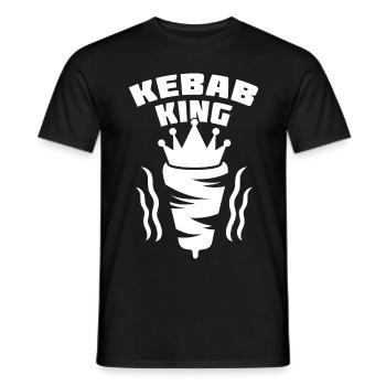 Kebab king white - Men's T-Shirt - black - Front - AI Model Male 178 light (178cm)