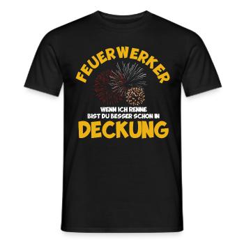 Feuerwerker Feuerwerk Pyrotechniker Geschenk - Männer T-Shirt - Schwarz - Vorne - AI Model Male 178 light (178cm)