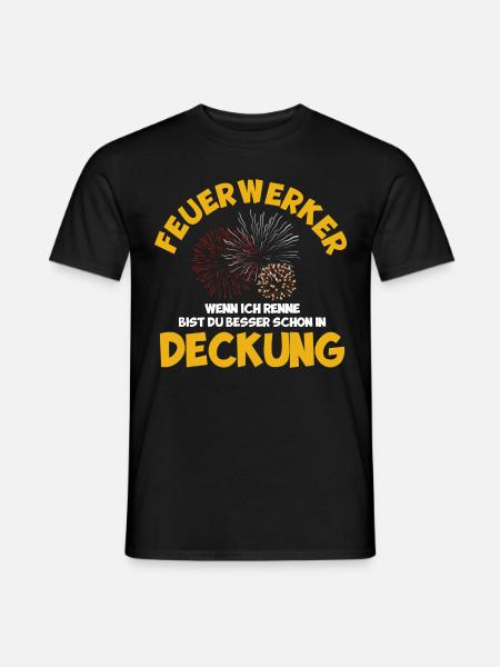 Feuerwerker Feuerwerk Pyrotechniker Geschenk - Männer T-Shirt - Schwarz