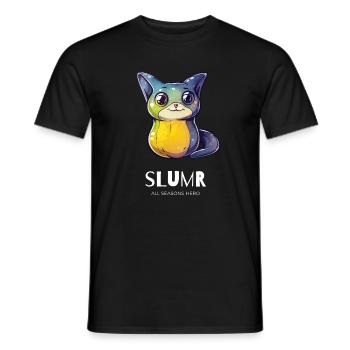 Funny outfit for slime, pear, bat - Men's T-Shirt - black - Front - AI Model Male 178 light (178cm)