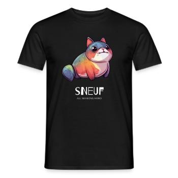 Tenue amusante pour solitaire, chien, teckel - T-shirt homme - noir - Devant - AI Model Male 178 light (178cm)