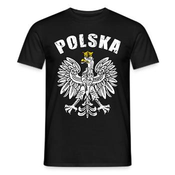 poland coat of arms - Männer T-Shirt - Schwarz - Vorne - AI Model Male 178 light (178cm)