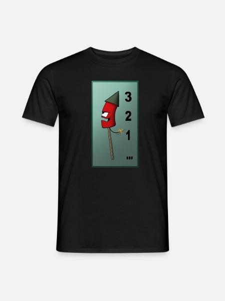 Sylvester 3 2 1 - Männer T-Shirt - Schwarz