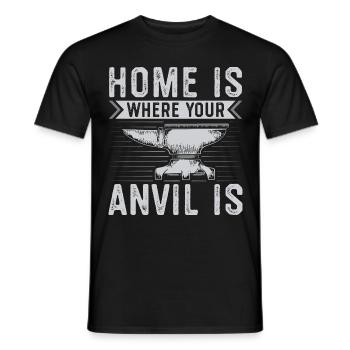 Anvil gift for blacksmith | Blacksmith Farrier - Men's T-Shirt - black - Front - AI Model Male 178 light (178cm)