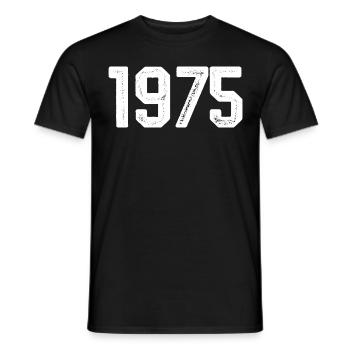 1975 Vintage Né Millésime 1975 Anniversaire 1975 - T-shirt homme - noir - Devant - AI Model Male 178 light (178cm)