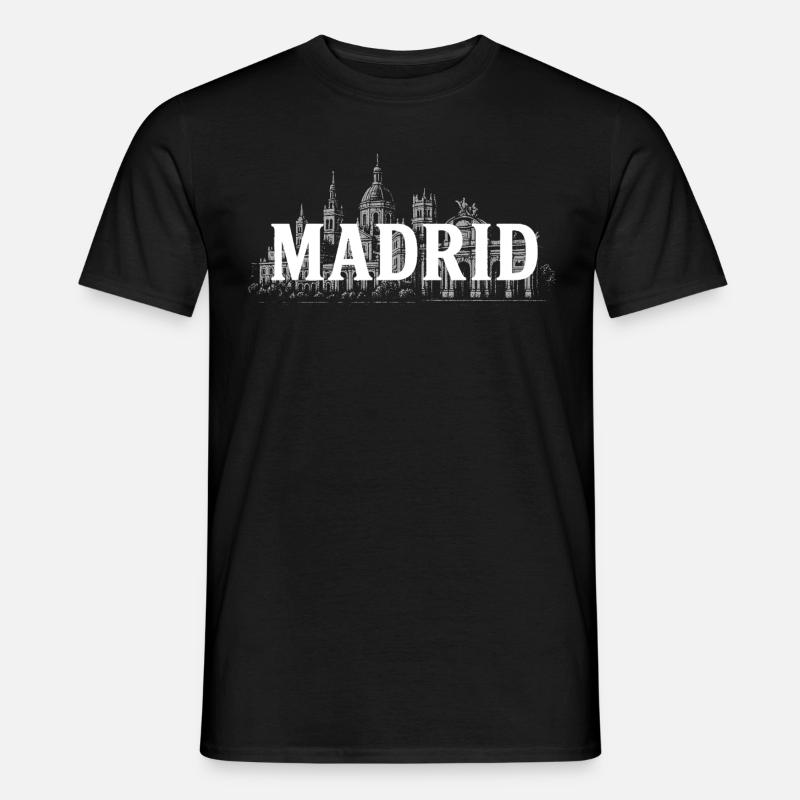 Stadtdesign Madrid - Männer T-Shirt - Schwarz