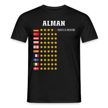 Lustig Alman Ironie Typisch Deutsch Stereotyp - Männer T-Shirt - Schwarz - Vorne - AI Model Male 178 light (178cm)