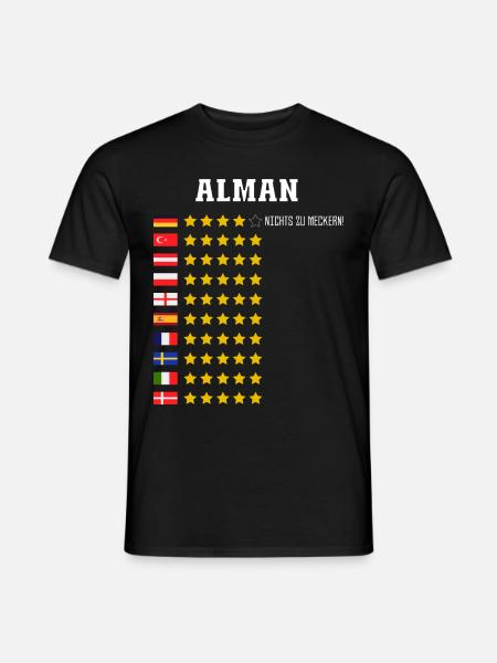Lustig Alman Ironie Typisch Deutsch Stereotyp - Männer T-Shirt - Schwarz