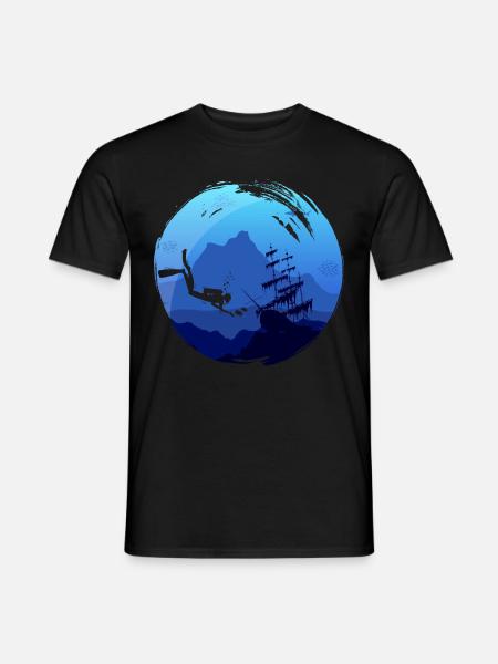 Diving Diver Snorkeling Sea Gift Idea - Men's T-Shirt - black