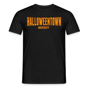 spooky vibes witch club halloween spruch kürbis - Männer T-Shirt - Schwarz - Vorne - AI Model Male 178 light (178cm)