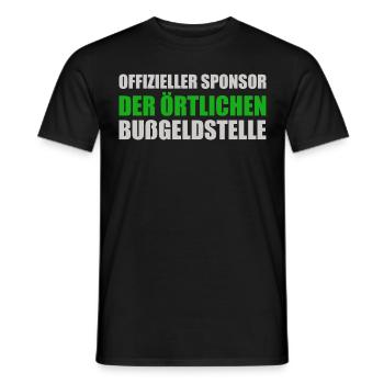 Offizieller Sponsor der Örtlichen Bußgeldstelle - Männer T-Shirt - Schwarz - Vorne - AI Model Male 178 light (178cm)