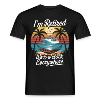 Summer Cruise 2025 Retreat - Men's T-Shirt - black - Front - AI Model Male 178 light (178cm)
