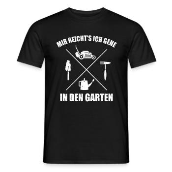 Mir reichts ich gehe in den Garten Gärtner Spruch - Männer T-Shirt - Schwarz - Vorne - AI Model Male 178 light (178cm)