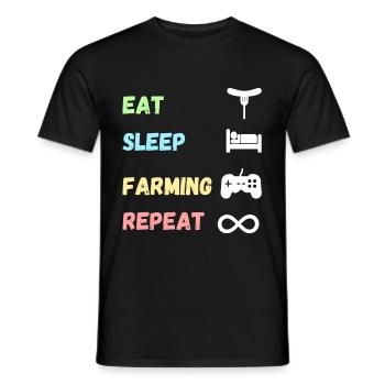 Agriculture Gaming - Men's T-Shirt - black - Front - AI Model Male 178 light (178cm)