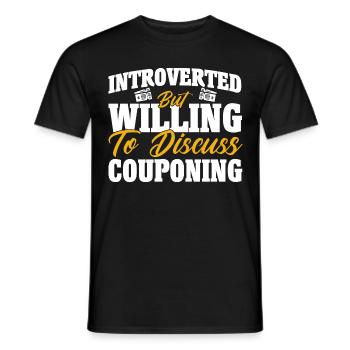 Coupon Shopper Discount Couponer Vente à prix réduit - T-shirt homme - noir - Devant - AI Model Male 178 light (178cm)