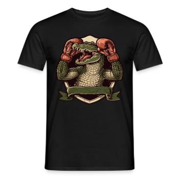 Alligator Boxer MMA Logo - Männer T-Shirt - Schwarz - Vorne - AI Model Male 178 light (178cm)