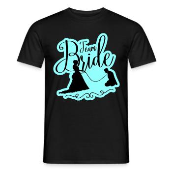 Équipe Mariée Mariage Poule - T-shirt homme - noir - Devant - AI Model Male 178 light (178cm)