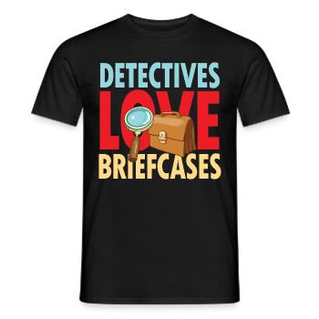 Detectives Love Briefcases - Männer T-Shirt - Schwarz - Vorne - AI Model Male 178 light (178cm)