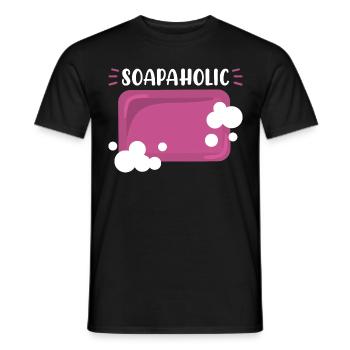 Homemade Soap House-Wife Hobby Crafting - Men's T-Shirt - black - Front - AI Model Male 178 light (178cm)