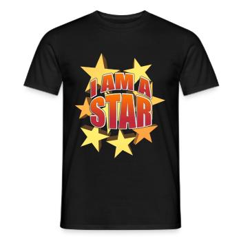 Je suis une star - T-shirt homme - noir - Devant - AI Model Male 178 light (178cm)