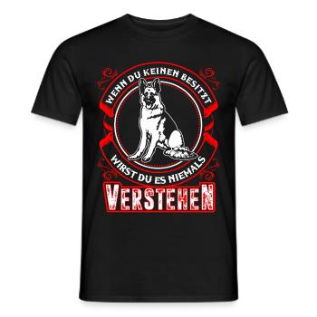 berger allemand - T-shirt homme - noir - Devant - AI Model Male 178 light (178cm)