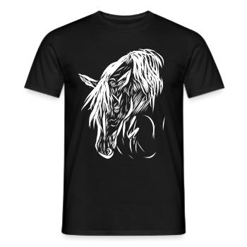 Horse - Men's T-Shirt - black - Front - AI Model Male 178 light (178cm)