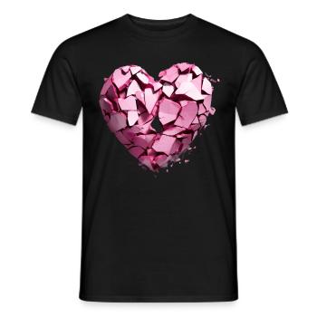 Valentinstag Herz Liebe Liebesbeweis Gefühle - Männer T-Shirt - Schwarz - Vorne - AI Model Male 178 light (178cm)