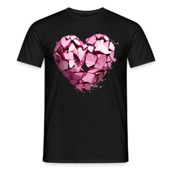 Valentinstag Herz Liebe Liebesbeweis Gefühle - Männer T-Shirt - Schwarz - Vorne - AI Model Male 178 light (178cm)