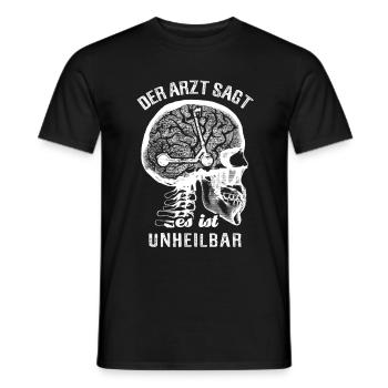 Der Arzt sagt es ist unheilbar - E Scooter - Männer T-Shirt - Schwarz - Vorne - AI Model Male 178 light (178cm)