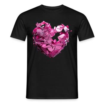 Valentinstag Herz Liebe Liebesbeweis Gefühle - Männer T-Shirt - Schwarz - Vorne - AI Model Male 178 light (178cm)