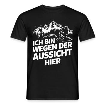 Hiking Hikers Hike Mountains Forest - Men's T-Shirt - black - Front - AI Model Male 178 light (178cm)