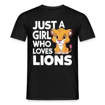 Lion Lion Animal Africa - Men's T-Shirt - black - Front - AI Model Male 178 light (178cm)