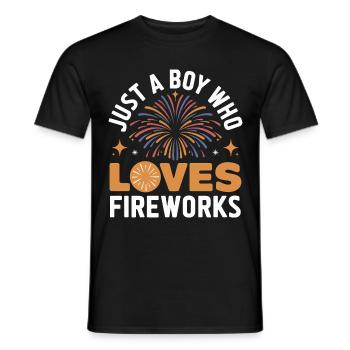 Pyrotechnics Fireworks Pyrotechnics - Men's T-Shirt - black - Front - AI Model Male 178 light (178cm)