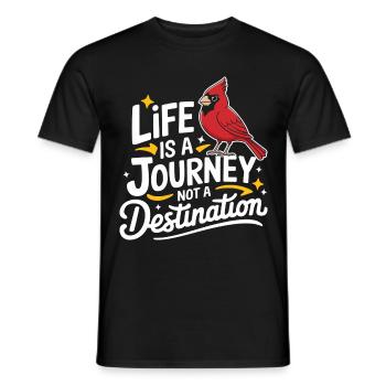 Cardinal Rouge Cardinal Vogel Rouge Cardinal - T-shirt homme - noir - Devant - AI Model Male 178 light (178cm)