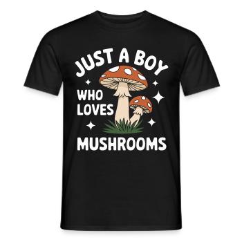 Pilz Pilze Funghi Champignon - Männer T-Shirt - Schwarz - Vorne - AI Model Male 178 light (178cm)
