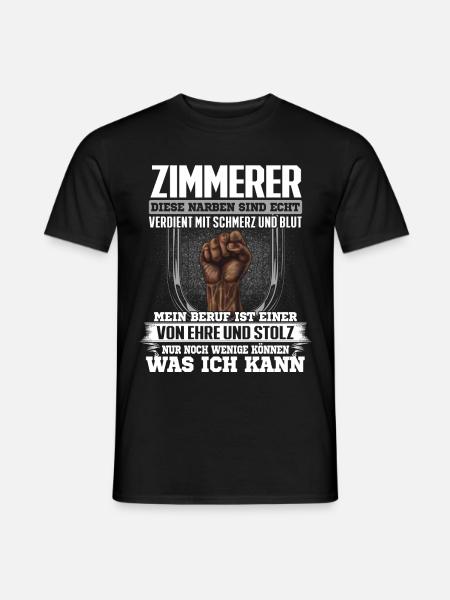 ZIMMERER - Ehre und Stolz - Männer T-Shirt - Schwarz