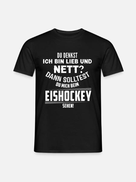 LiebNettEishockey - Männer T-Shirt - Schwarz