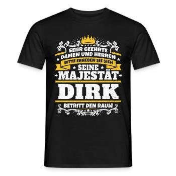 Sa Majesté Dirk - T-shirt homme - noir - Devant - AI Model Male 178 light (178cm)