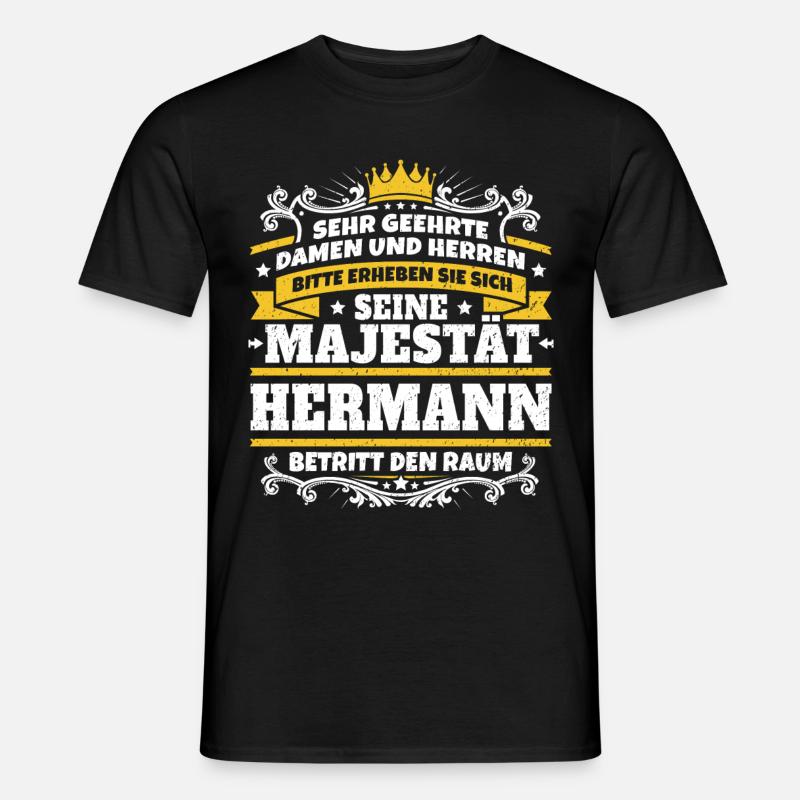 Sa Majesté Hermann - T-shirt homme - noir