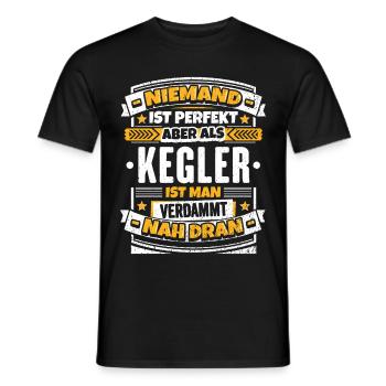 Lustiger Kegler Spruch - Männer T-Shirt - Schwarz - Vorne - AI Model Male 178 light (178cm)