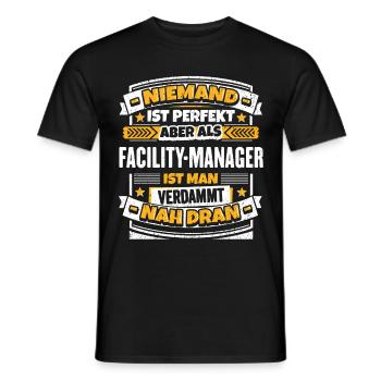 Lustiger Spruch Facility-Manager - Männer T-Shirt - Schwarz - Vorne - AI Model Male 178 light (178cm)